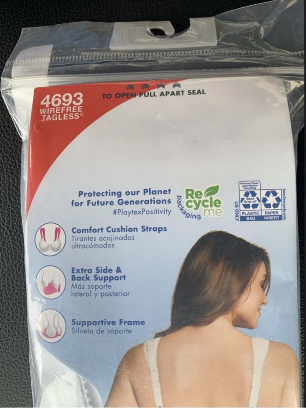 Playtex 18 Hour Ultimate Shoulder Comfort Bra - White 40DD - Picture 5 of 6